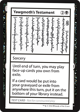 Yawgmoth's Testament (2021 Edition) [Mystery Booster Playtest Cards] - Magic: The Gathering - Card Brawlers | Quebec | Canada |