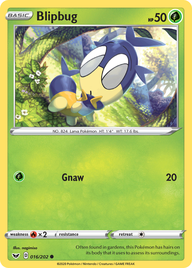 Blipbug (016/202) [Sword & Shield: Base Set] - Pokémon - Card Brawlers | Quebec | Canada |