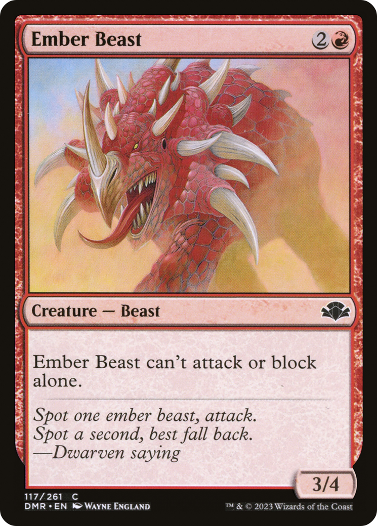 Ember Beast [Dominaria Remastered] - Magic: The Gathering - Card Brawlers | Quebec | Canada |
