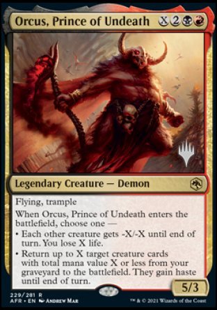 Orcus, Prince of Undeath (Promo Pack) [Dungeons & Dragons: Adventures in the Forgotten Realms Promos] - Magic: The Gathering - Card Brawlers | Quebec | Canada |