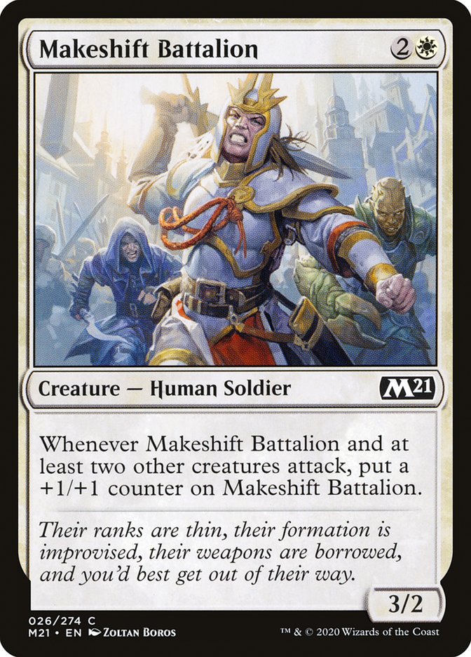 Makeshift Battalion [Core Set 2021] - Magic: The Gathering - Card Brawlers | Quebec | Canada |