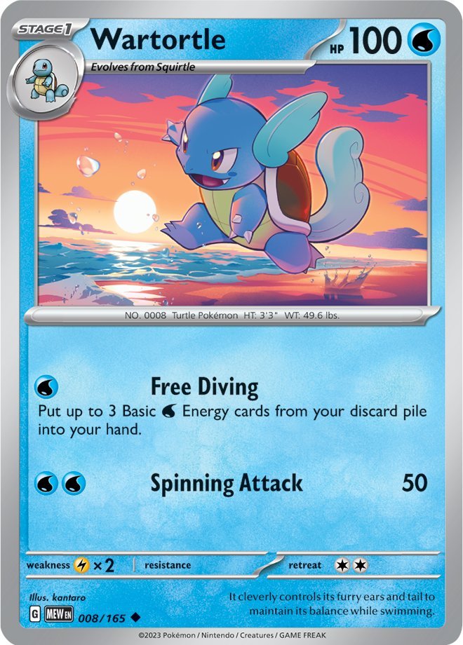 Wartortle (008/165) [Scarlet & Violet 151] - Pokémon - Card Brawlers | Quebec | Canada |