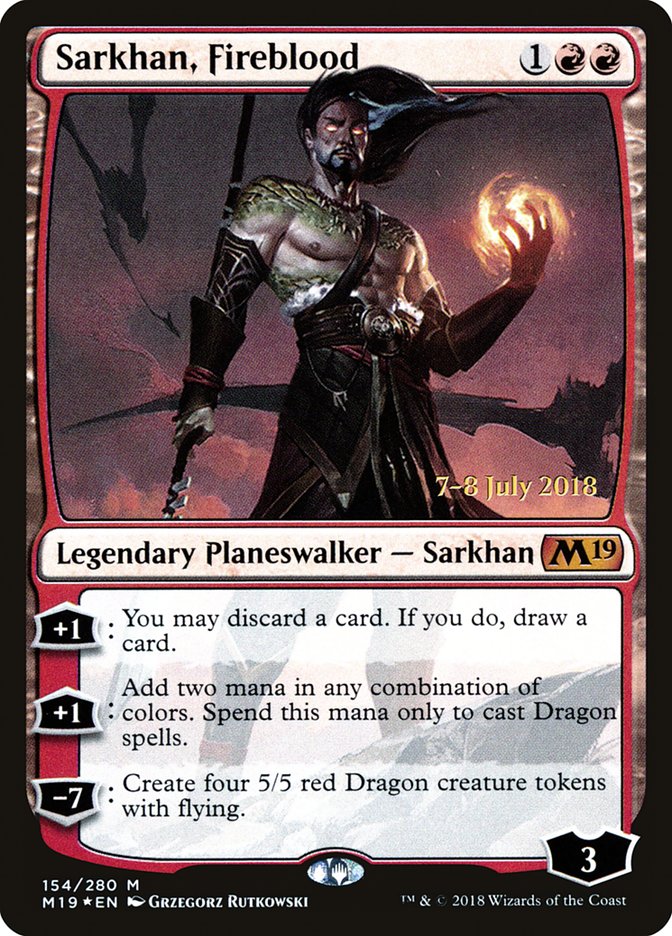 Sarkhan, Fireblood [Core Set 2019 Prerelease Promos] - Magic: The Gathering - Card Brawlers | Quebec | Canada |