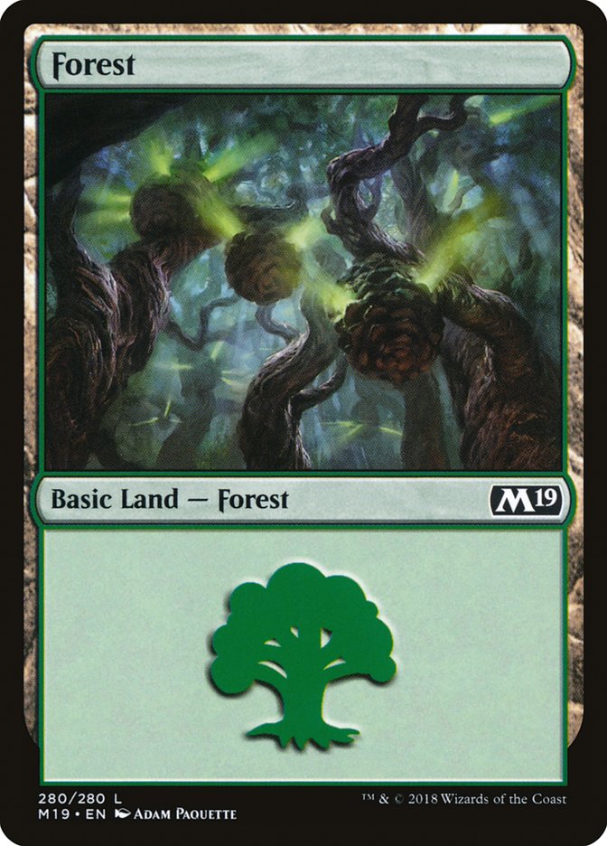 Forest (280) [Core Set 2019] - Magic: The Gathering - Card Brawlers | Quebec | Canada |