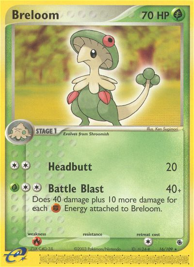 Breloom (16/109) [EX: Ruby & Sapphire] - Pokémon - Card Brawlers | Quebec | Canada |