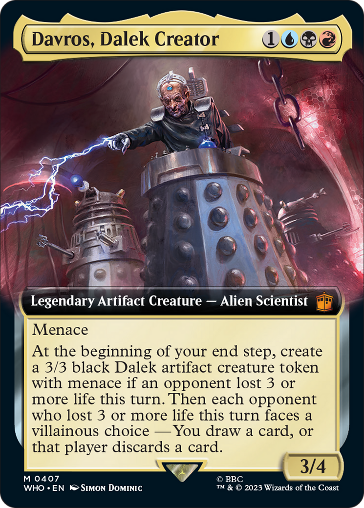 Davros, Dalek Creator (Extended Art) [Doctor Who] - Magic: The Gathering - Card Brawlers | Quebec | Canada |