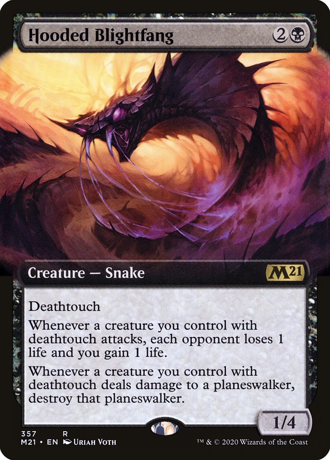 Hooded Blightfang (Extended Art) [Core Set 2021] - Magic: The Gathering - Card Brawlers | Quebec | Canada |