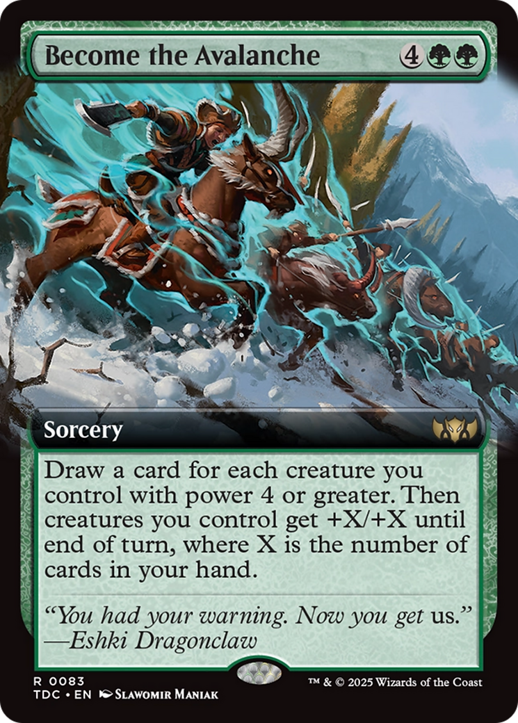 Become the Avalanche (Extended Art) [Tarkir: Dragonstorm Commander] - Magic: The Gathering - Card Brawlers | Quebec | Canada |