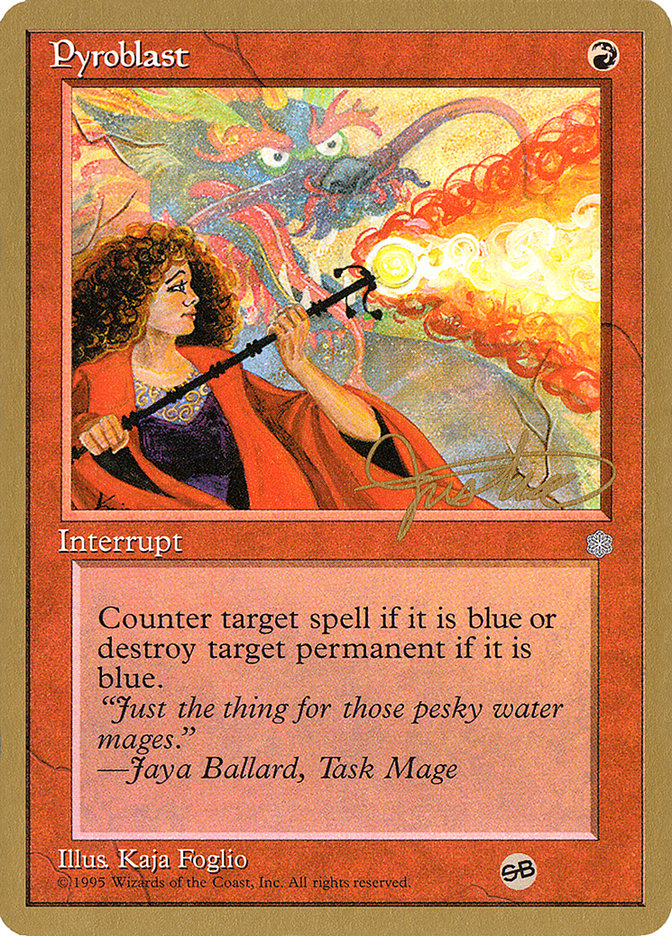Pyroblast (Mark Justice) (SB) [Pro Tour Collector Set] - Magic: The Gathering - Card Brawlers | Quebec | Canada |