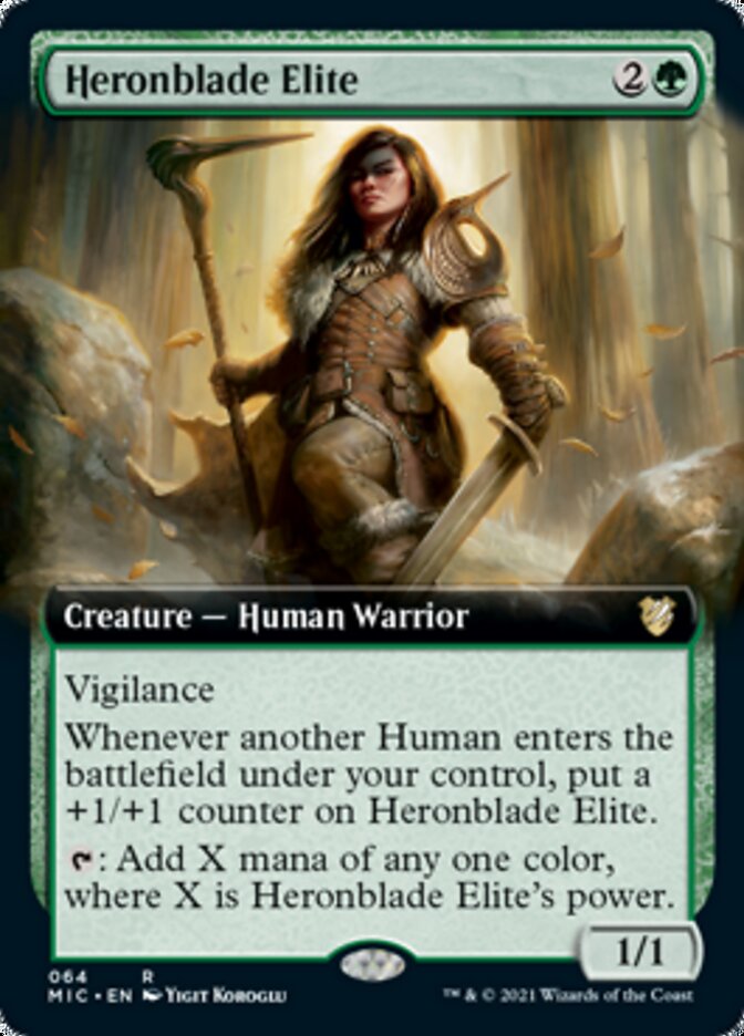 Heronblade Elite (Extended Art) [Innistrad: Midnight Hunt Commander] - Magic: The Gathering - Card Brawlers | Quebec | Canada |
