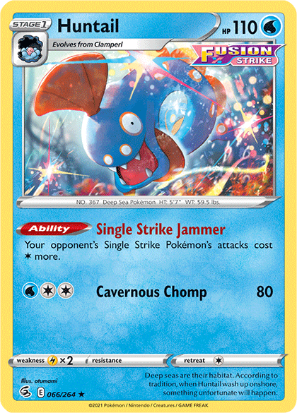 Huntail (066/264) [Sword & Shield: Fusion Strike] - Pokémon - Card Brawlers | Quebec | Canada |