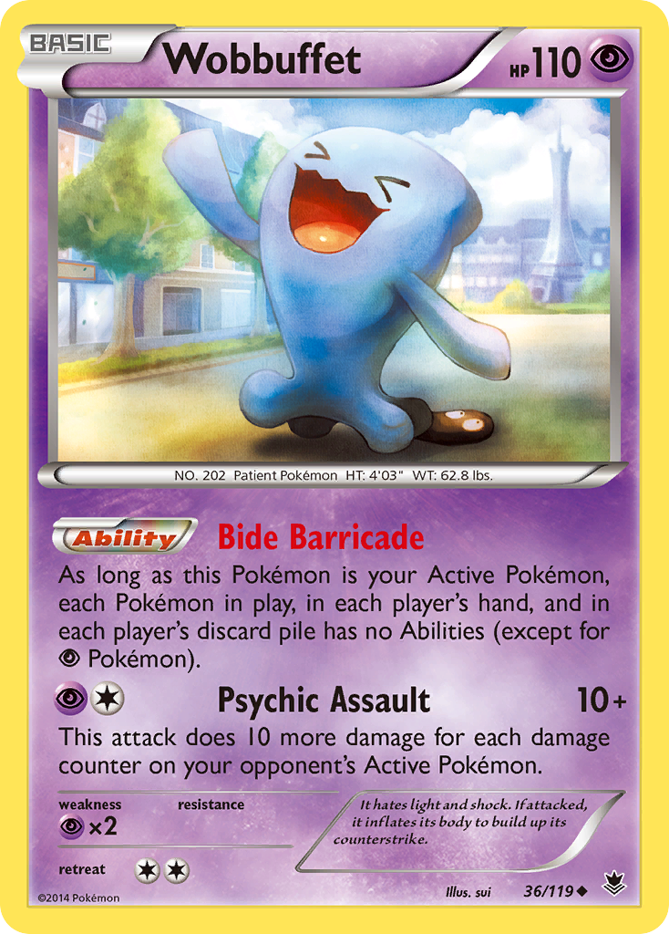 Wobbuffet (36/119) [XY: Phantom Forces] - Pokémon - Card Brawlers | Quebec | Canada |