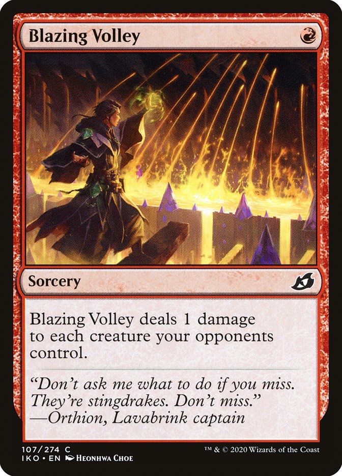 Blazing Volley [Ikoria: Lair of Behemoths] - Magic: The Gathering - Card Brawlers | Quebec | Canada |