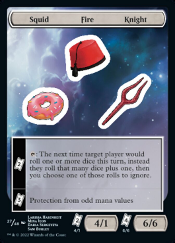 Squid Fire Knight [Unfinity Stickers] - Magic: The Gathering - Card Brawlers | Quebec | Canada |