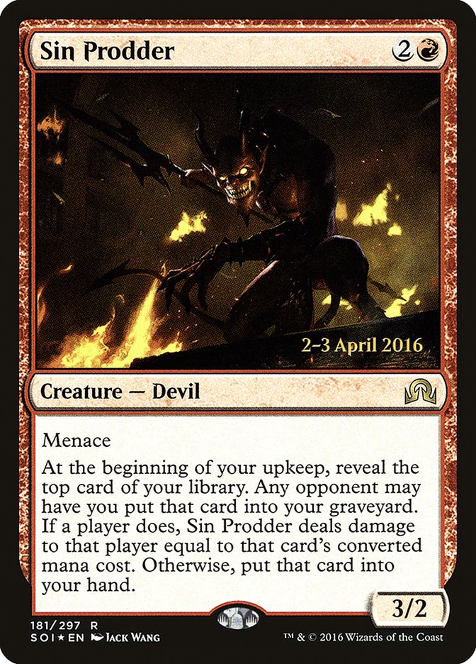 Sin Prodder [Shadows over Innistrad Prerelease Promos] - Magic: The Gathering - Card Brawlers | Quebec | Canada |