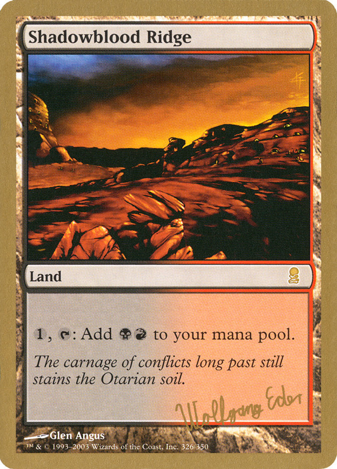 Shadowblood Ridge (Wolfgang Eder) [World Championship Decks 2003] - Magic: The Gathering - Card Brawlers | Quebec | Canada |