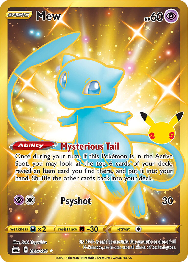 Mew (025/025) (Gold) [Celebrations: 25th Anniversary] - Pokémon - Card Brawlers | Quebec | Canada |