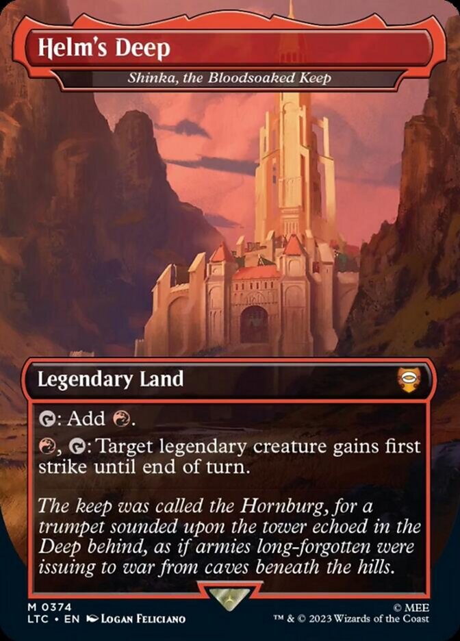 Helm's Deep - Shinka, the Bloodsoaked Keep [The Lord of the Rings: Tales of Middle-Earth Commander] - Magic: The Gathering - Card Brawlers | Quebec | Canada |