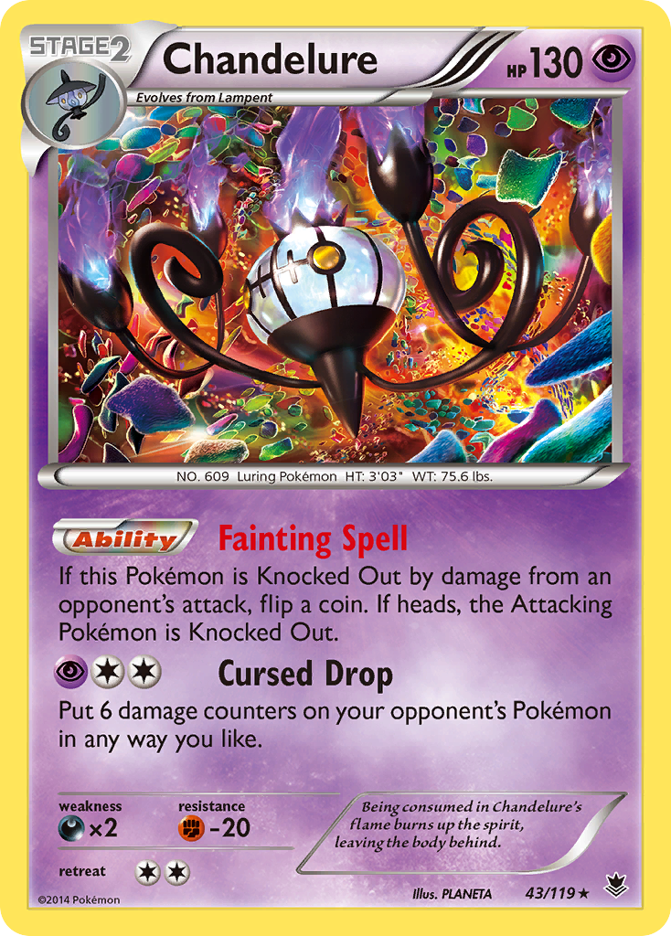 Chandelure (43/119) [XY: Phantom Forces] - Pokémon - Card Brawlers | Quebec | Canada |