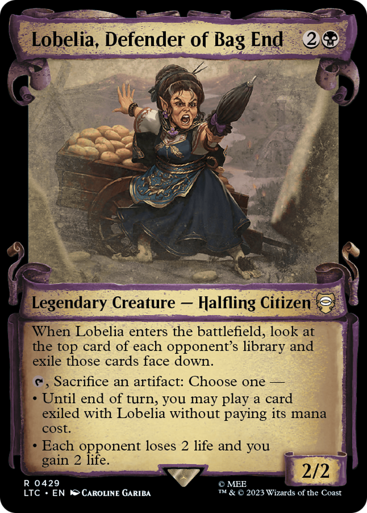 Lobelia, Defender of Bag End [The Lord of the Rings: Tales of Middle-Earth Commander Showcase Scrolls] - Magic: The Gathering - Card Brawlers | Quebec | Canada |