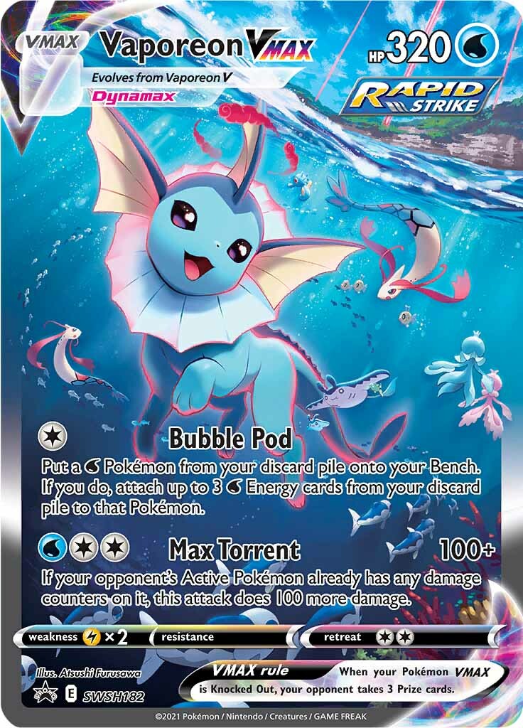 Vaporeon VMAX (SWSH182) [Sword & Shield: Black Star Promos] - Pokémon - Card Brawlers | Quebec | Canada |