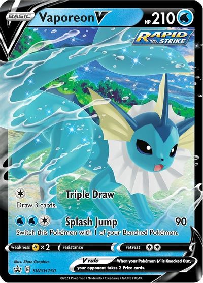 Vaporeon V (SWSH150) [Sword & Shield: Black Star Promos] - Pokémon - Card Brawlers | Quebec | Canada |