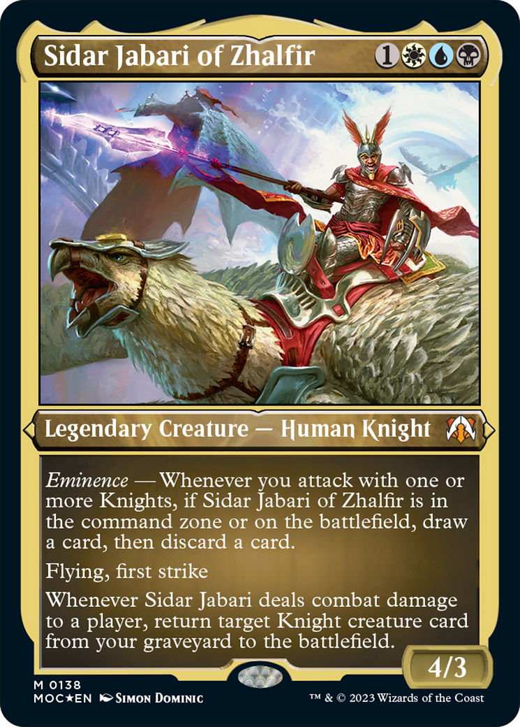 Sidar Jabari of Zhalfir (Display Commander) [March of the Machine Commander] - Magic: The Gathering - Card Brawlers | Quebec | Canada |