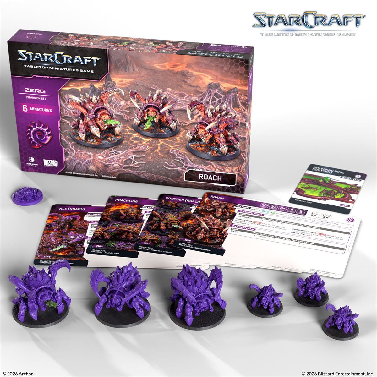 Starcraft: The Miniatures Game: Wave 1: Zerg: Roach Expansion Set (PREORDER) May 2026 - Archon Studio - Card Brawlers | Quebec | Canada |