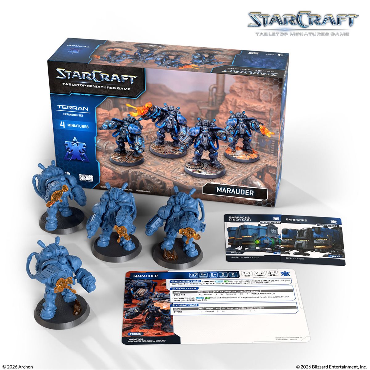 Starcraft: The Miniatures Game: Wave 1: Terran: Marauder Expansion Set (PREORDER) May 2026 - Archon Studio - Card Brawlers | Quebec | Canada |