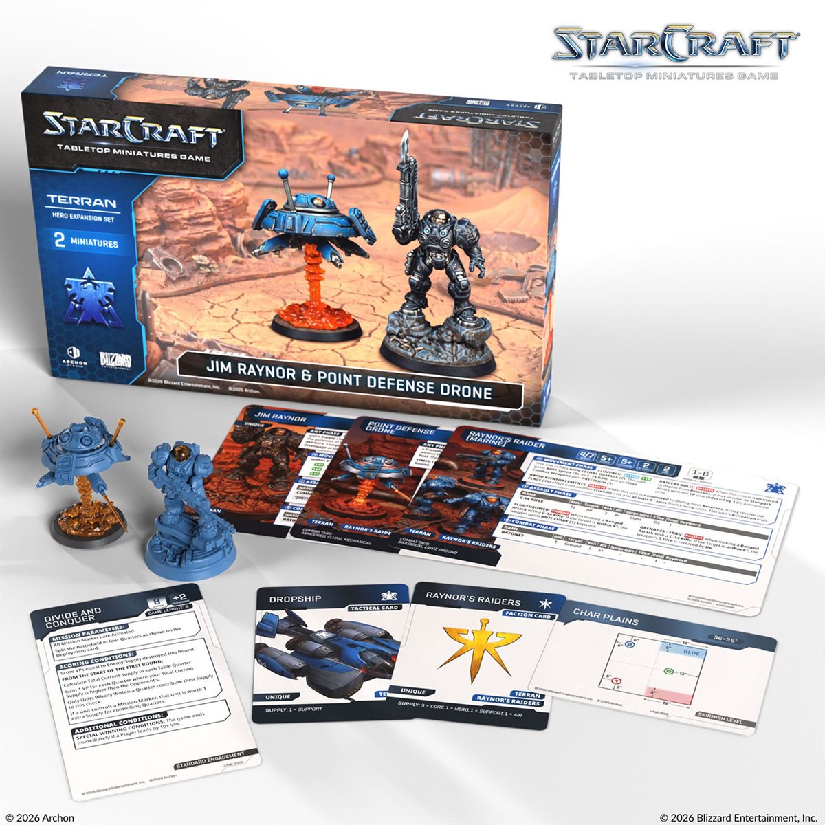 Starcraft: The Miniatures Game: Wave 1: Terran: Jim Raynor (Raynor's Raiders) Hero Expansion Set (PREORDER) May 2026 - Archon Studio - Card Brawlers | Quebec | Canada |