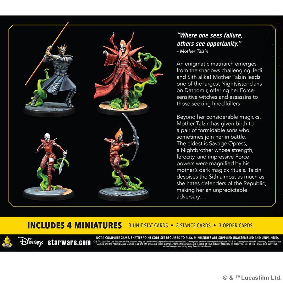 Star Wars: Shatterpoint - Witches of Dathomir - Mother Talzin Squad Pack (PREORDER) August 4, 2023 - Card Brawlers | Quebec | Canada | Yu-Gi-Oh!