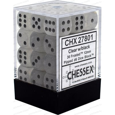 Chessex - Frosted - 36D6 Dice Block - 12mm