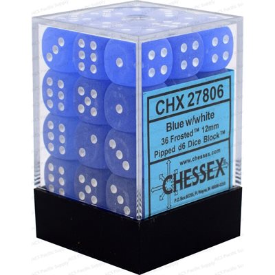 Chessex - Frosted - 36D6 Dice Block - 12mm