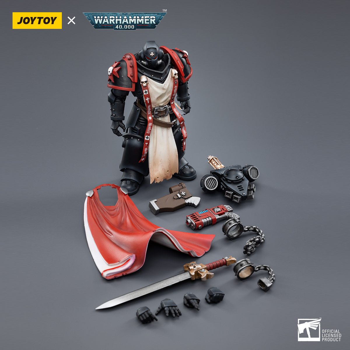 Joytoy - Warhammer 40k - Black Templars - Primaris Sword Brethren Eberwulf - (PREORDER) October 30, 2026
