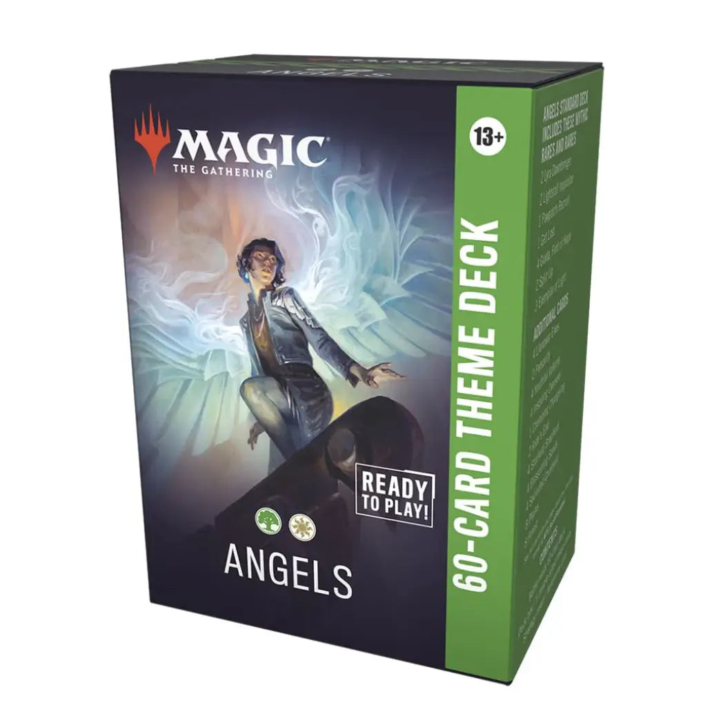 Magic: The Gathering Lorwyn Eclipsed Angels theme deck featuring a winged figure in light against a dark background.
