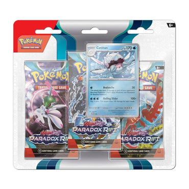 Pokemon TCG: Scarlet & Violet - Paradox Rift - Blister Pack - Three Boosters - Cetitan Promo Card