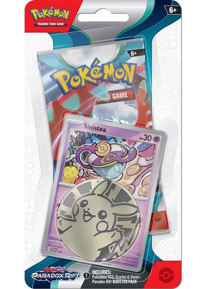 Pokemon TCG: Scarlet & Violet - Paradox Rift - Blister Pack - Single Booster - Sinistea Promo Card - Card Brawlers | Quebec | Canada | Yu-Gi-Oh!