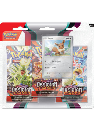 Pokemon TCG: Scarlet & Violet - Obsidian Flames - Blister Pack - Three Boosters - Eevee Promo Card (PREORDER) August 11, 2023 - Card Brawlers | Quebec | Canada | Yu-Gi-Oh!