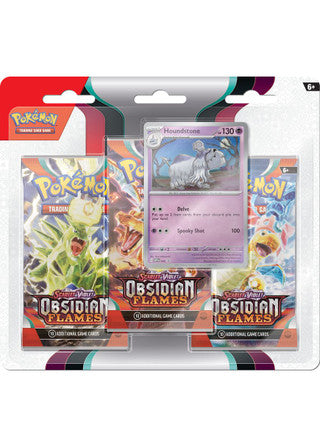 Pokemon TCG: Scarlet & Violet - Obsidian Flames - Blister Pack - Three Boosters - Houndstone Promo Card (PREORDER) August 11, 2023 - Card Brawlers | Quebec | Canada | Yu-Gi-Oh!