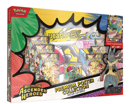 Pokemon TCG - Mega Evolution - Ascended Heroes - Poster Collection - Mega Lucario EX (MAX 2 PER CUSTOMER) (PREORDER) Wave 2 - DATE TBD