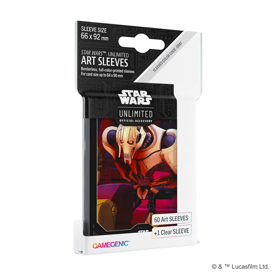 General Grievous art sleeves with a menacing expression against a dark purple and red background.