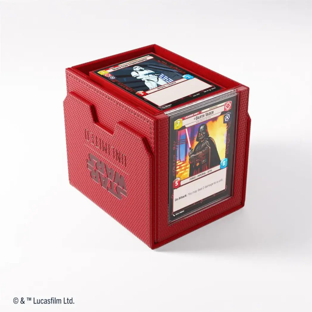 Red Deck Pod featuring a Darth Vader leader card in the front display and a Death Star Stormtrooper card on top.