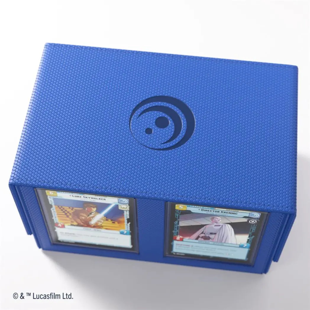 Blue Double Deck Pod featuring Luke Skywalker and Director Krennic leader cards in front-facing display slots.