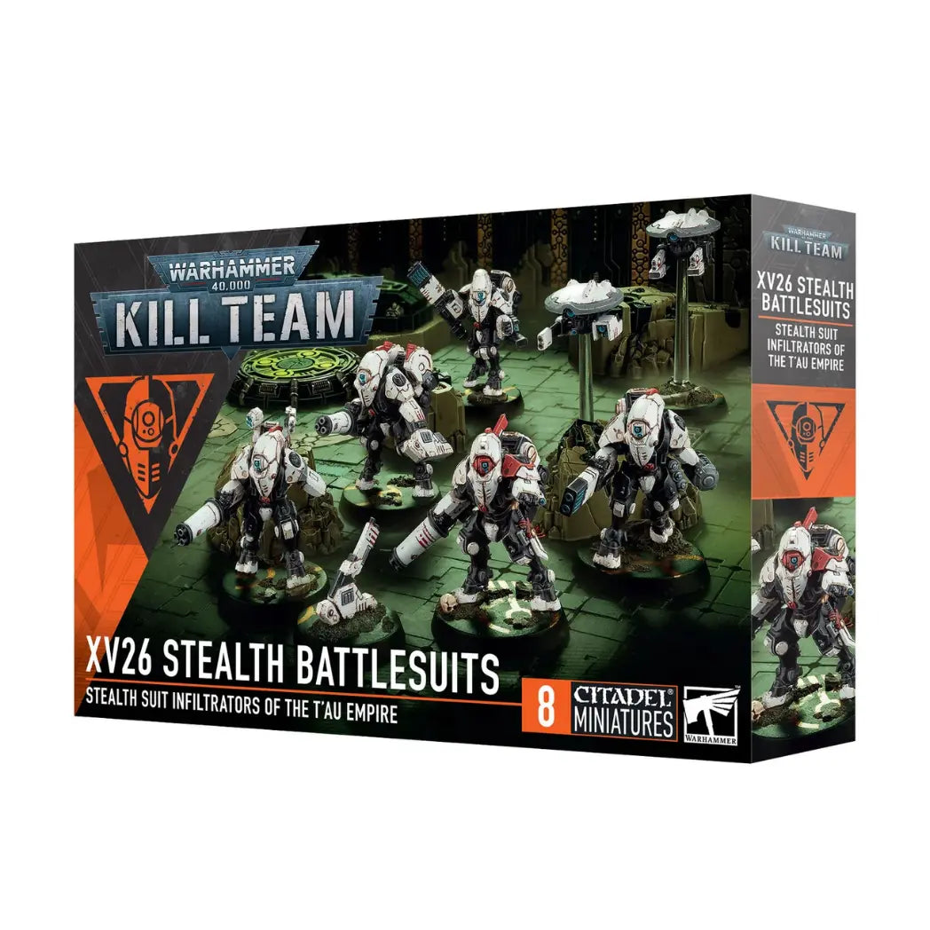 Warhammer 40K Kill Team XV26 Stealth Battlesuits, Stealth Suit Infiltrators of the T'au Empire box