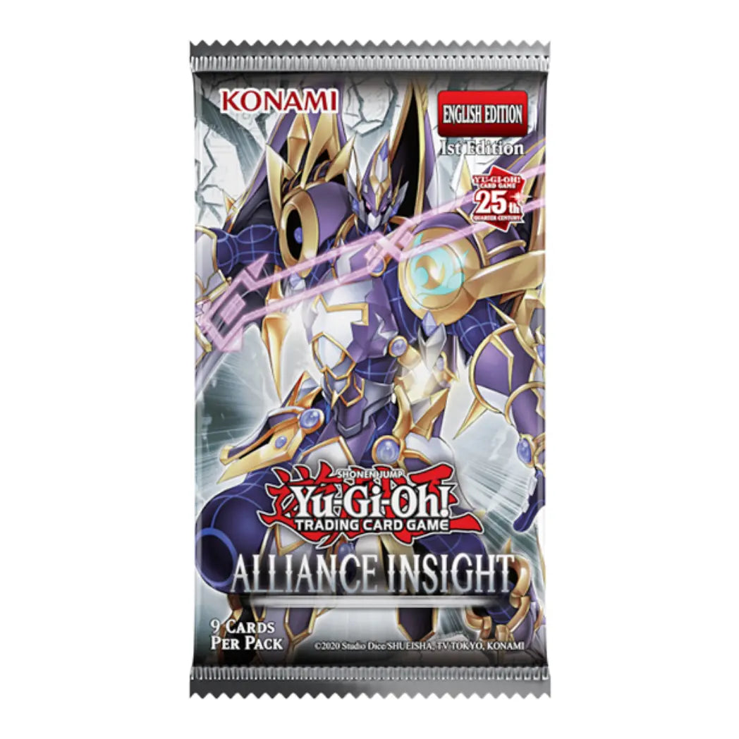 Alliance Insight Booster booster pack featuring Allied Code Talker Adignister on a silver background
