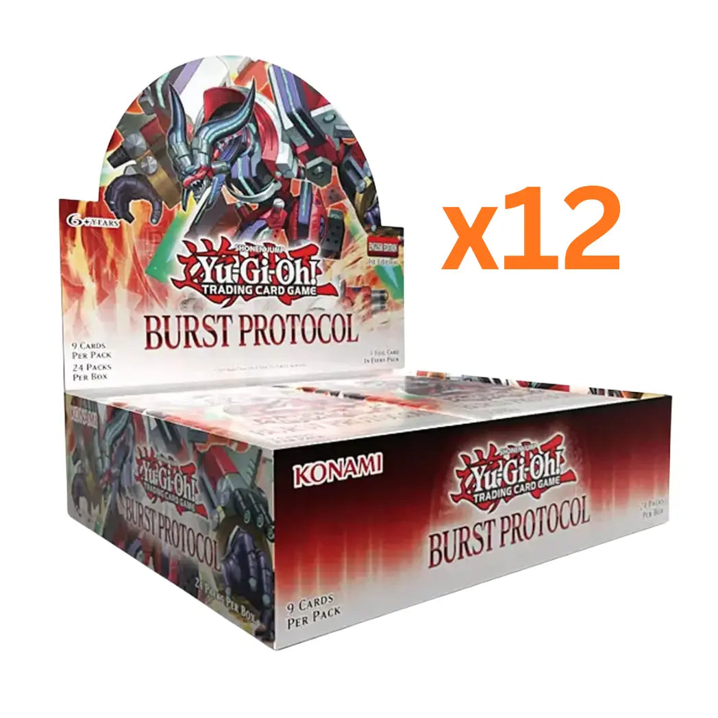 Yu-Gi-Oh! Burst Protocol Booster case containing 12 booster boxes