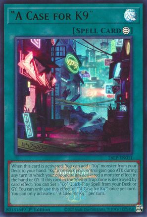 A Case for K9 (Emblazoned) (26LP-EN011) - Limited Pack World Championship 2026 1st Edition - Card Brawlers