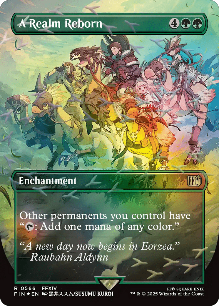A Realm Reborn (Borderless) (Chocobo Track Foil) [FINAL FANTASY] - Card Brawlers