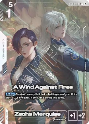 A Wind Against Fires (R+) (GD05-119) - Freedom Ascension Holofoil - Card Brawlers