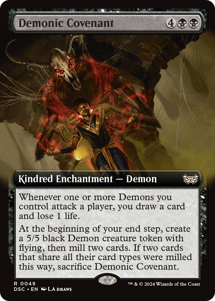 Demonic Covenant (Extended Art) [Duskmourn: House of Horror Commander] - Magic: The Gathering - Card Brawlers | Quebec | Canada |